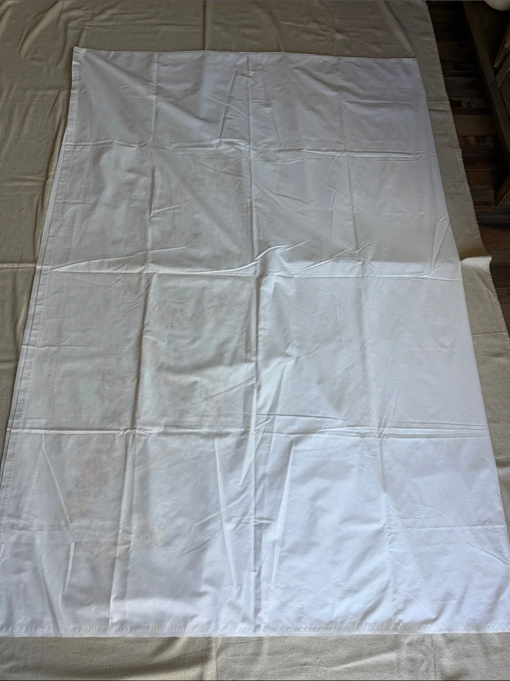 Vintage Utica “Canterbury” Floral Flat Sheet by J.P. Steven’s No Iron Percale